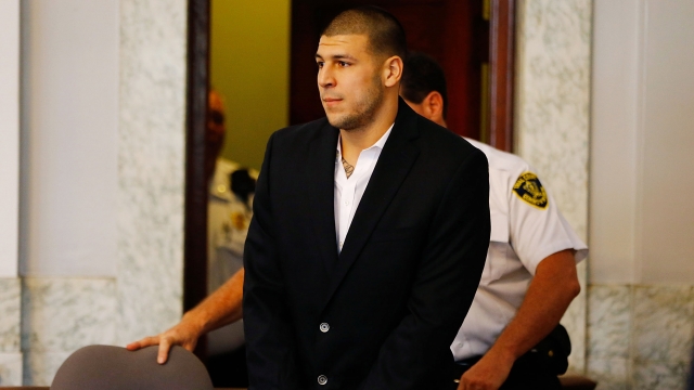 Aaron Hernandez in court in 2013.