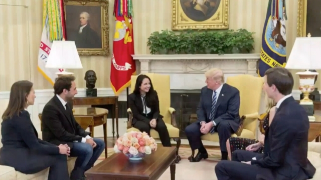 President Trump meets with aid worker Aya Hijazi.