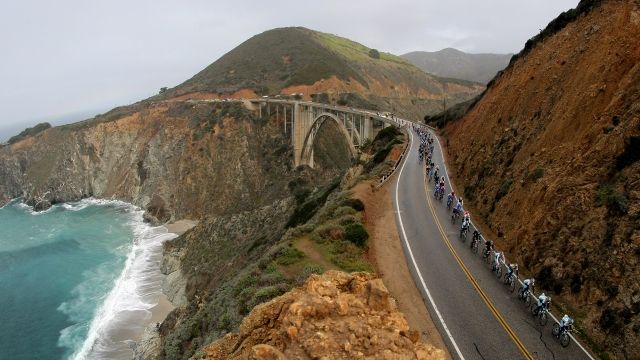 Bikers on the California coast