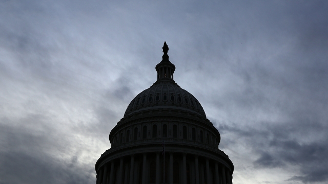 Dark US Capitol building