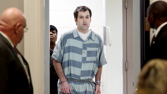 Former South Carolina officer Michael Slager is led into court for a bond hearing in the Walter Scott shooting case.