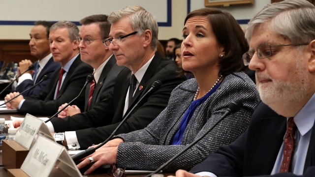 Airline executives field questions at a hearing