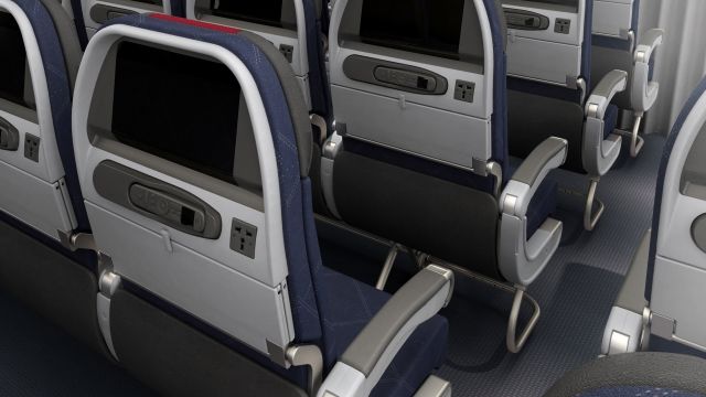 Seats on an American Airlines plane