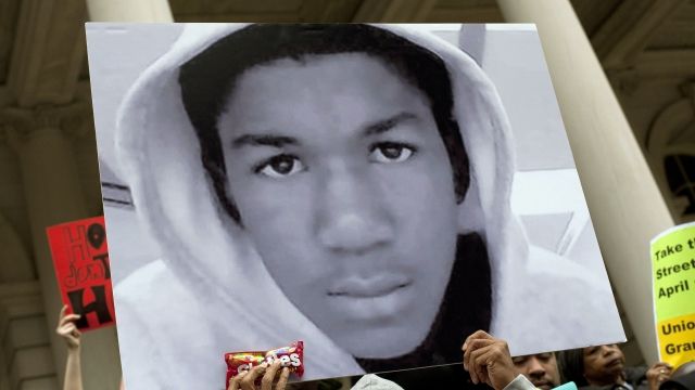 Poster showing Trayvon Martin