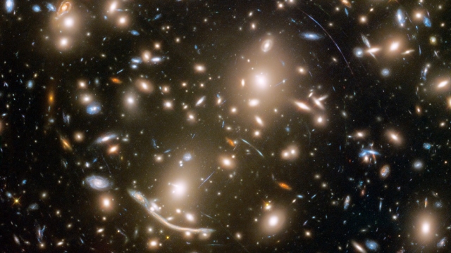 Galaxy cluster of thousands of galaxies in the universe