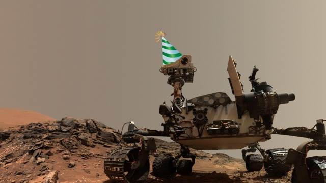 The curiosity rover on Mars