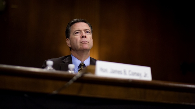 FBI Director James Comey testifies before a Senate committee.