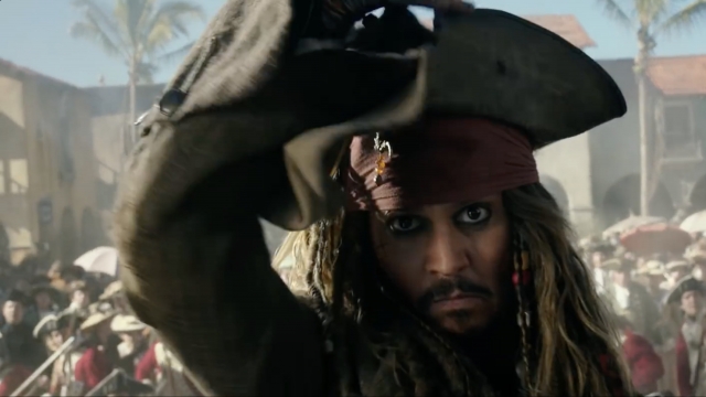 Johnny Depp in "Pirates of the Caribbean: Dead Men Tell No Tales."