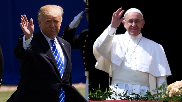 President Donald Trump and Pope Francis.