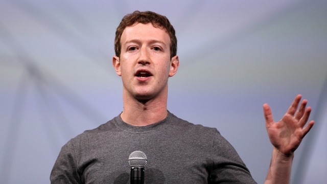 Facebook CEO Mark Zuckerberg delivers a speech.
