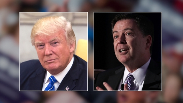 President Donald Trump and the now-fired FBI Director James Comey