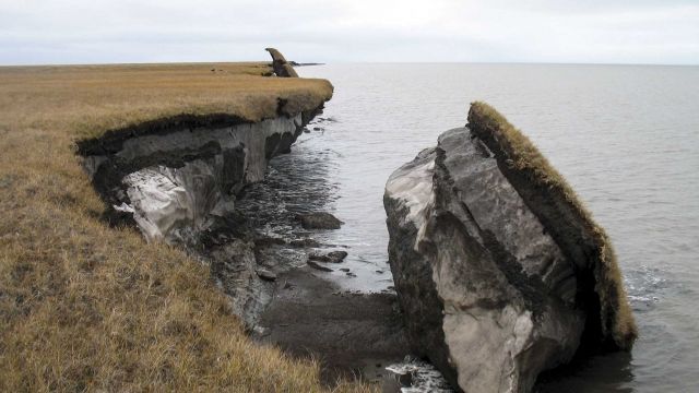 Collapsed permafrost