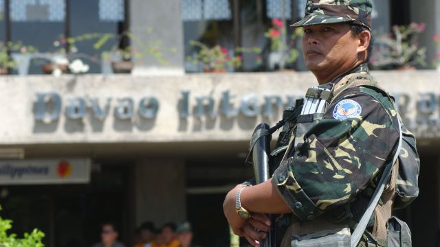 A soldier in Davao City