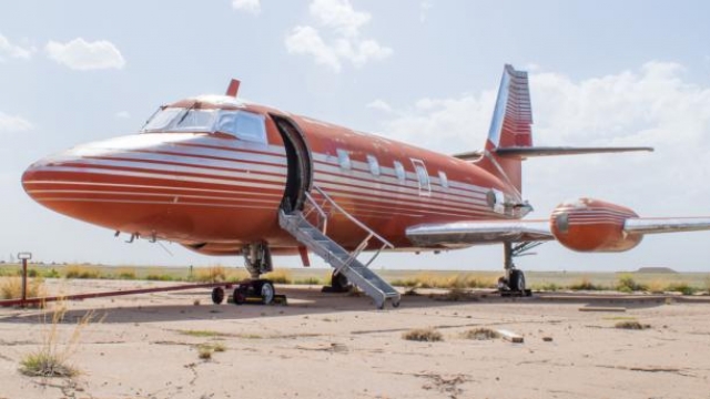 A private jet once owned by Elvis Presley.