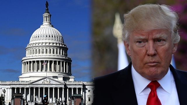 The U.S. Capitol and President Donald Trump