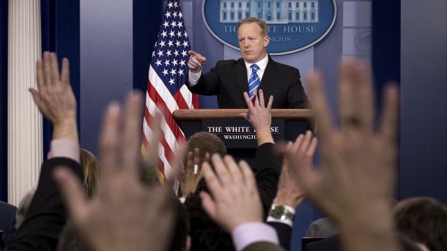 Sean Spicer answers questions