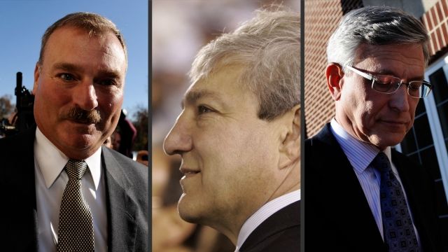 Penn State's former Vice President Gary Schultz, former President Graham Spanier and former Athletic Director Tim Curley.