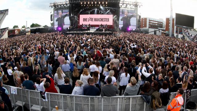 Crowd at the One Love Manchester concert