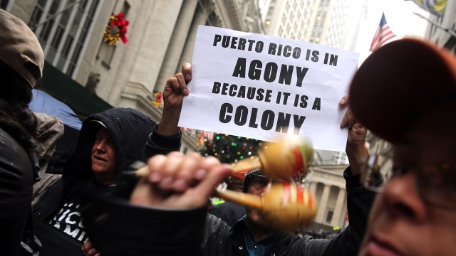 Activists demonstrate for Puerto Rico