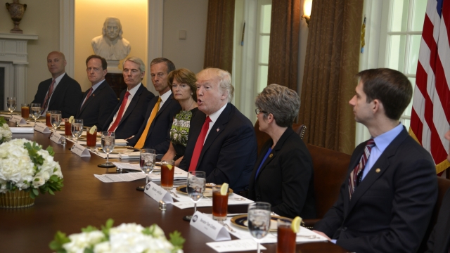 Trump meets with 13 senators about health care