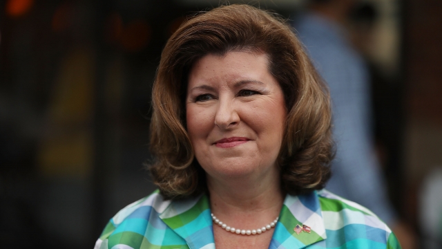 Karen Handel campaigns the day before winning her congressional seat.