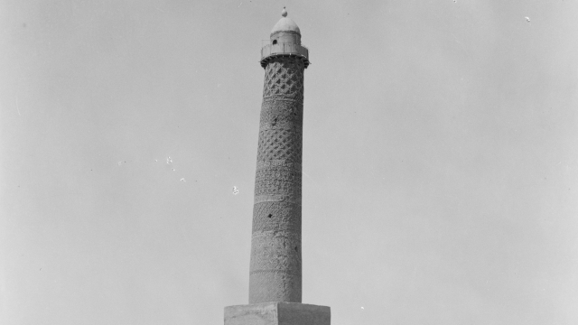 The leaning minaret in Mosul, Iraq.