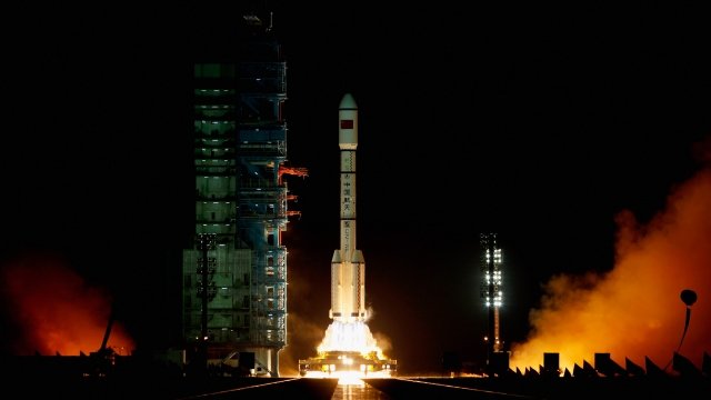A rocket lifts off from Jiuquan Satellite Launch Center in 2011
