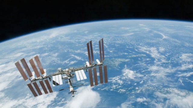 Space Station orbiting Earth