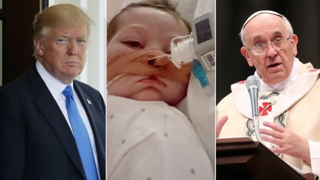 President Donald Trump, Charlie Gard and Pope Francis