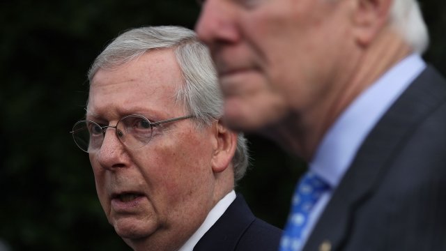 Sen. Mitch McConnell at a press conference