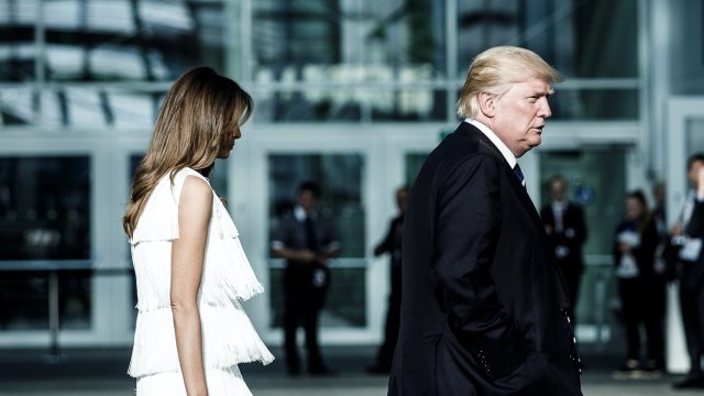 Donald and Melania Trump attend the G20 summit in Hamburg, Germany.