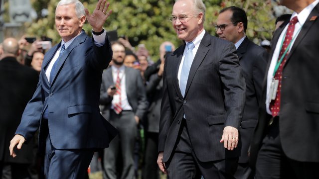 Tom Price with Mike Pence