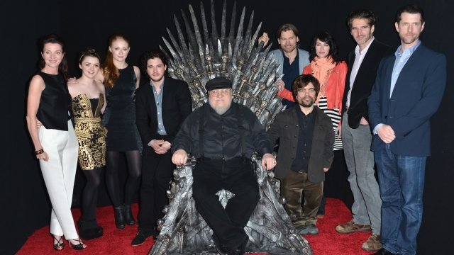 Cast of "Game of Thrones" and George R. R. Martin