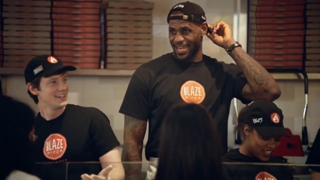 LeBron James in Blaze Pizza