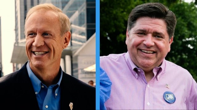Ill. governor candidates Rauner and Pritzker
