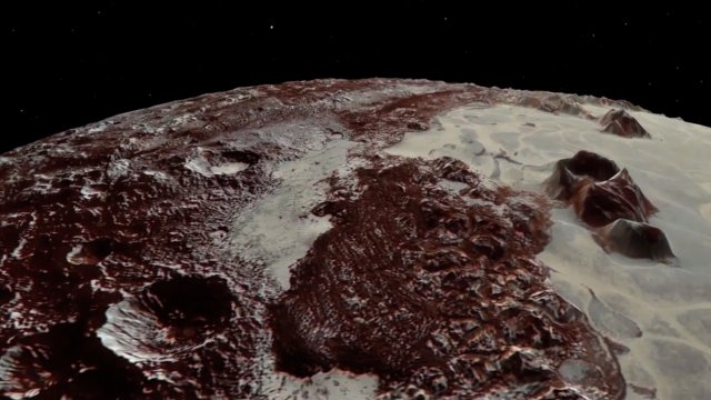 A look from above Pluto.