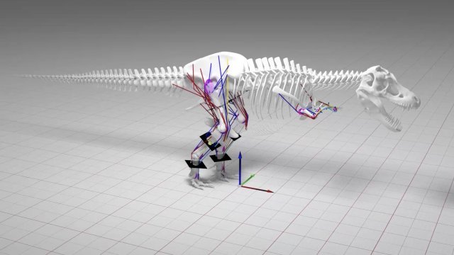 T. rex in computer simulation