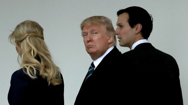President Trump with son-in-law Jared Kushner