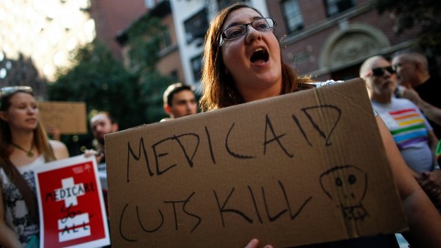 A New York protest against "Trumpcare"