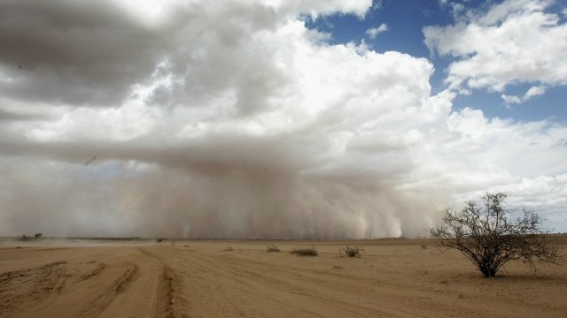 Dust storm during Kenyan drought