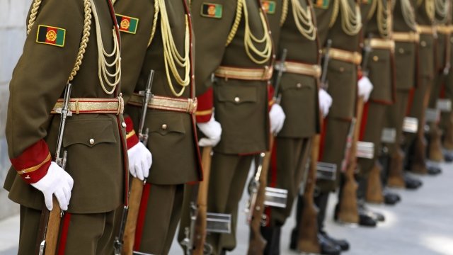 Afghan military honor guard