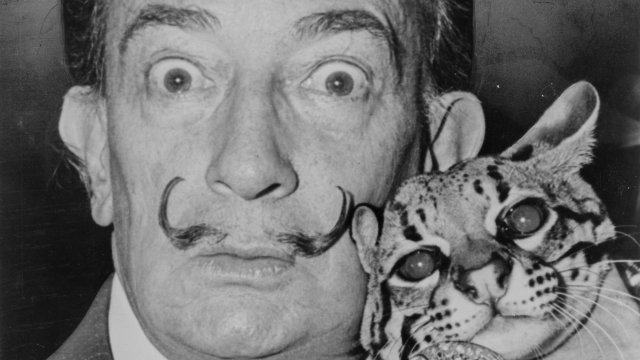 Spanish surrealist painter Salvador Dalí
