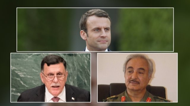 Macron, Sarraj and Haftar