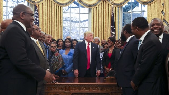 Trump meets with officials from HBCUs.