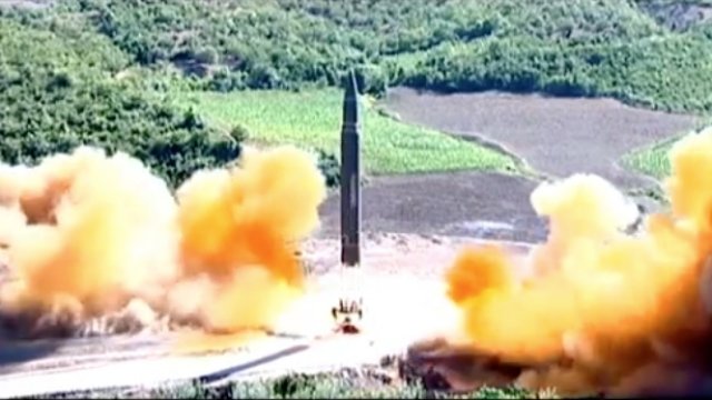 File footage of a North Korean missile launch