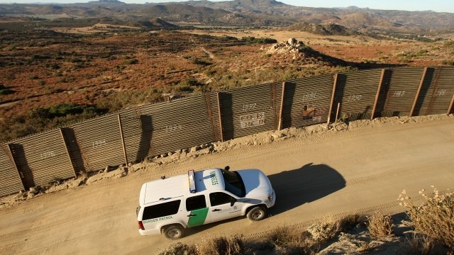 U.S. Border Patrol agents on the U.S.-Mexico border.