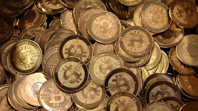 A physical representation of bitcoin tokens.