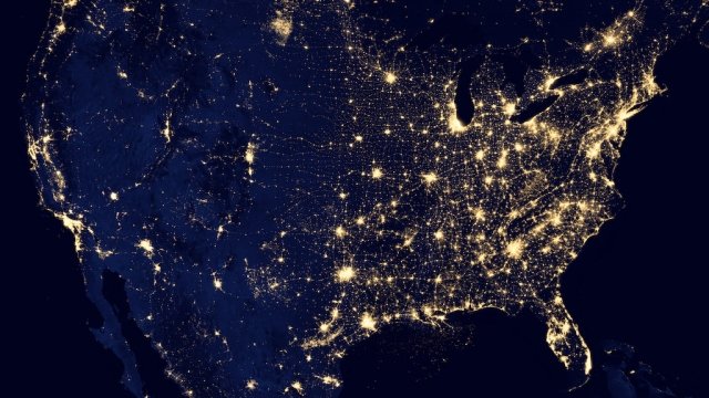 U.S. lights as seen from space