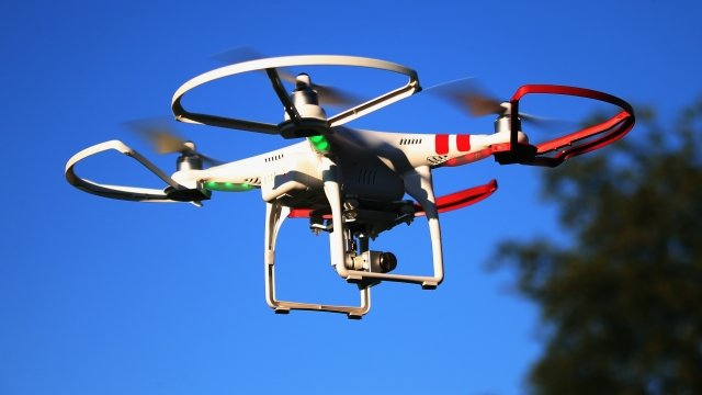 A drone is flown recreationally in Old Bethpage, New York