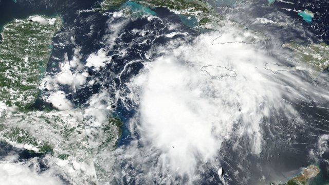 Satellite imagery of Tropical Storm Franklin